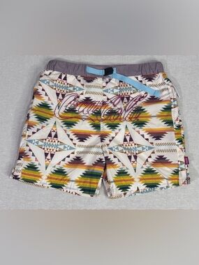 KITH Coca Cola Pendleton Swim Shorts Tribal Print Mesh Lined Size S